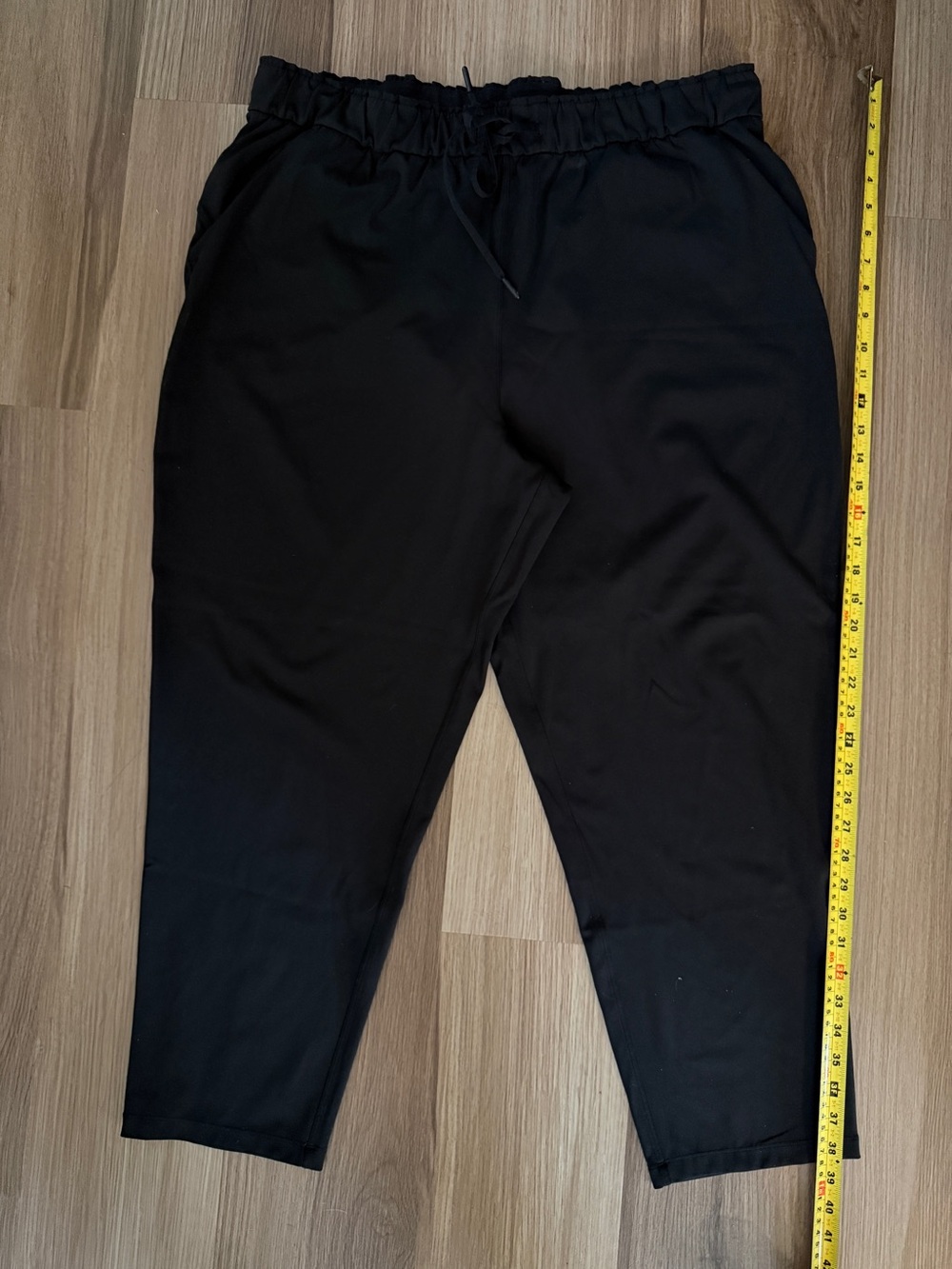 Lululemon Stretch High-Rise Pants Black Full Length Size 18 (0012)